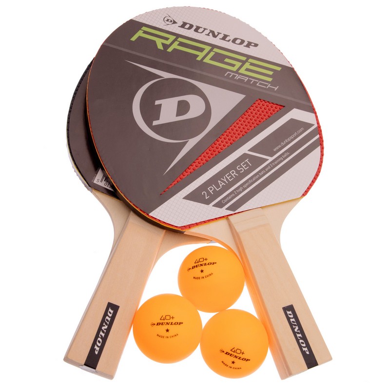 Набір для настільного тенісу DUNLOP D TT AC RAGE MATCH MT-679211 2 ракетки 3 м'яча