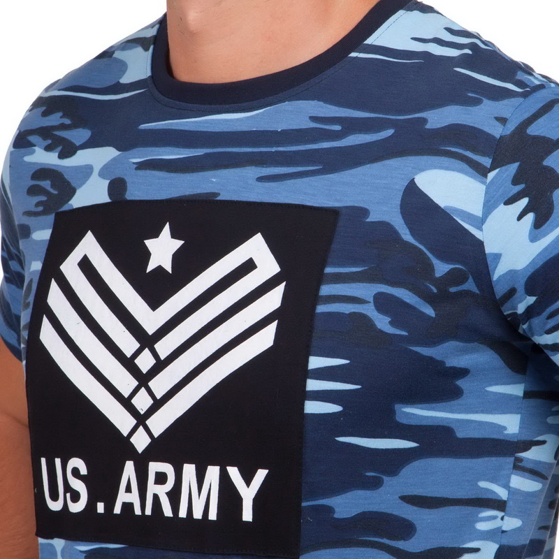 Футболка чоловіча SHORT ARMY SP-Sport N015 M-L камуфляж синій