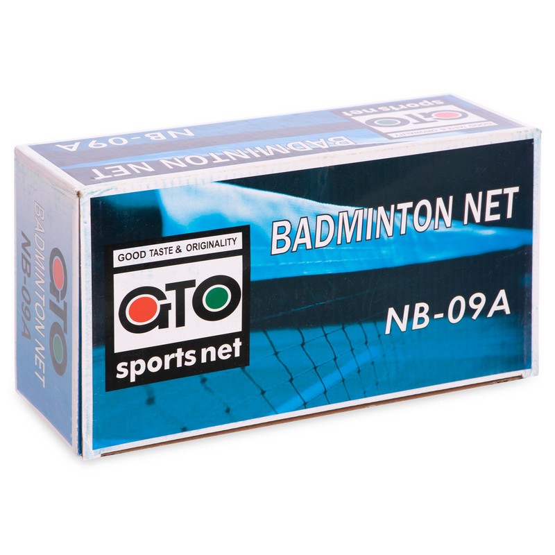 Сітка для бадмінтону GTO NB-09A 6,1x0,76м червоний-білий