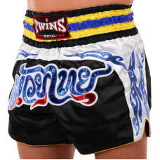 Шорти для тайського боксу та кікбоксингу TWINS NTBS-004 S-XXL чорний