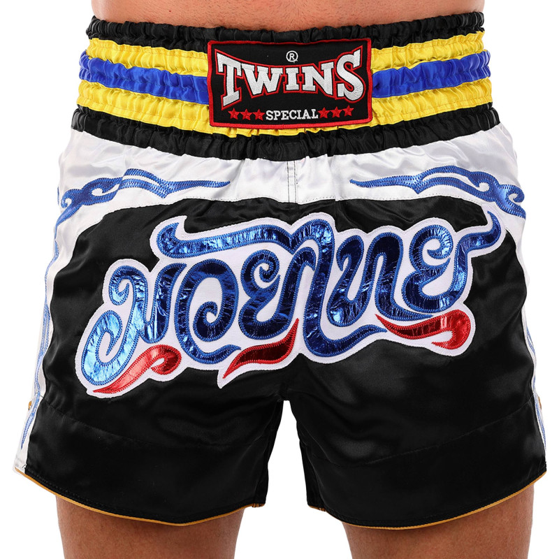 Шорти для тайського боксу та кікбоксингу TWINS NTBS-004 S-XXL чорний
