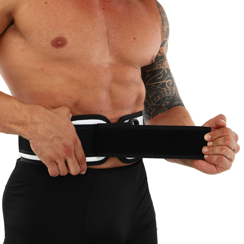 Пояс атлетичний текстильний EZOUS LEATHER SPROT BELT O-01 спинка-14см розмір S-L чорний