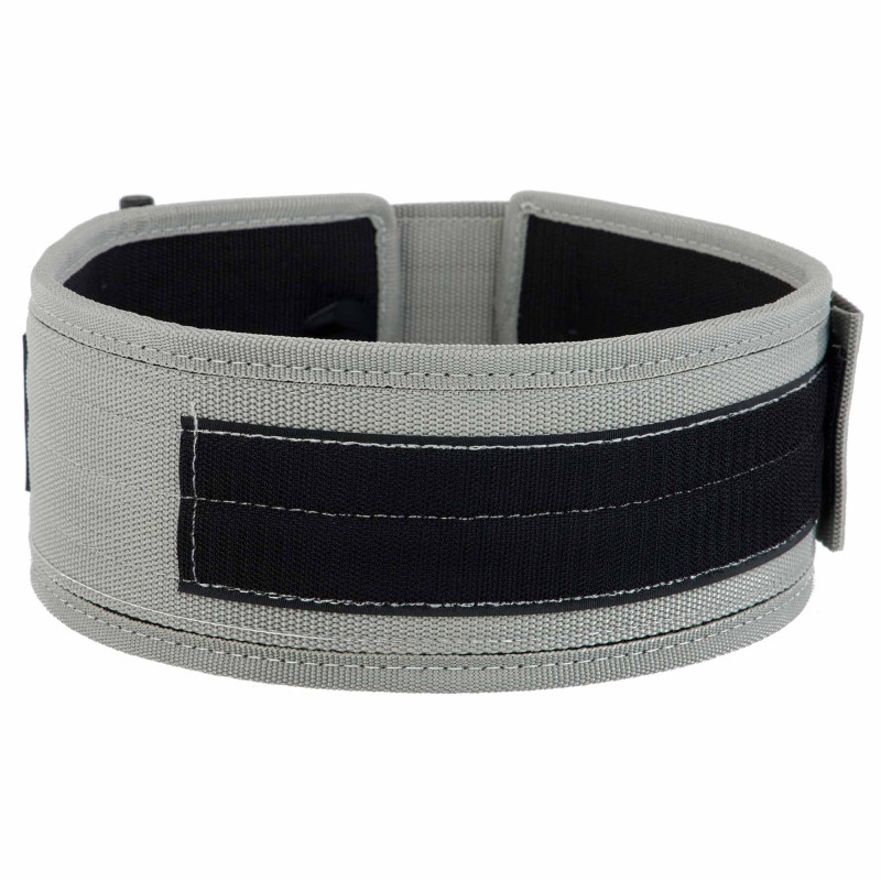 Пояс атлетичний посилений регульований QUICK LOCKING WEIGHTLITING BELT EZOUS O-02 спинка-10см розмір S-L сірий