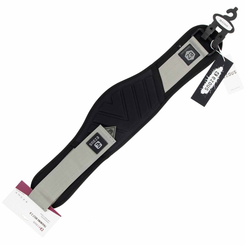 Пояс атлетичний текстильний EZOUS LIFTING BELT ARMOR O-03 спинка-17см розмір S-L чорний-сірий