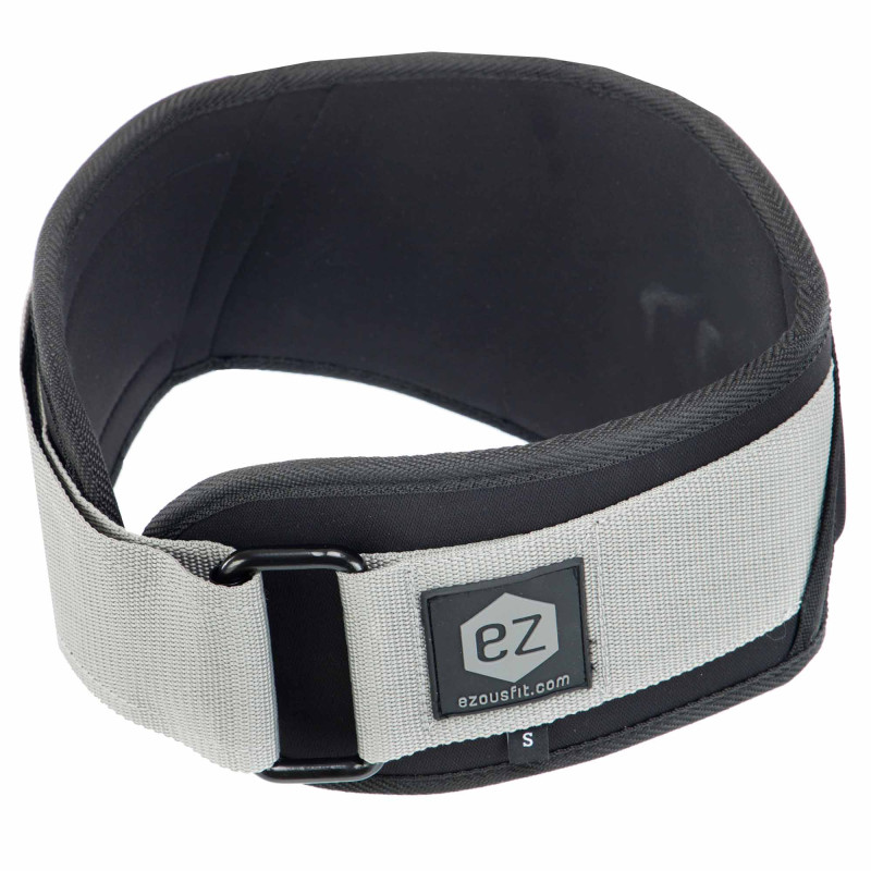 Пояс атлетичний текстильний EZOUS LIFTING BELT ARMOR O-03 спинка-17см розмір S-L чорний-сірий