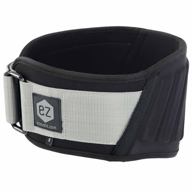 Пояс атлетичний текстильний EZOUS LIFTING BELT ARMOR O-03 спинка-17см розмір S-L чорний-сірий