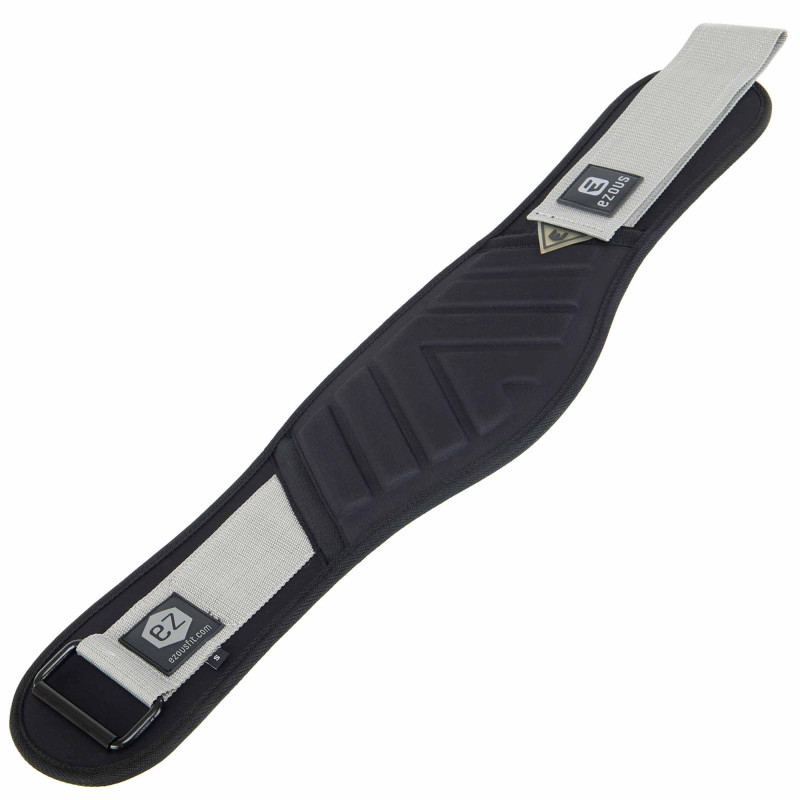 Пояс атлетичний текстильний EZOUS LIFTING BELT ARMOR O-03 спинка-17см розмір S-L чорний-сірий