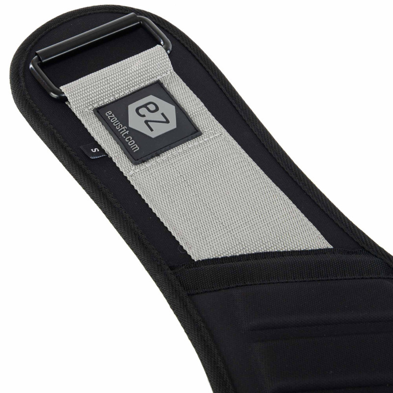 Пояс атлетичний текстильний EZOUS LIFTING BELT ARMOR O-03 спинка-17см розмір S-L чорний-сірий