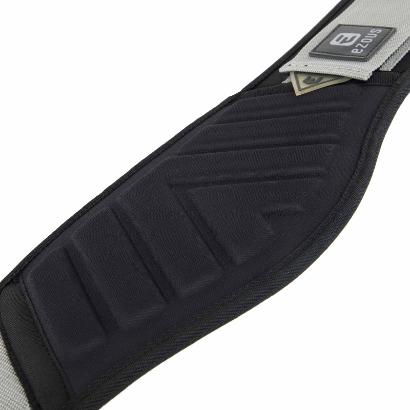 Пояс атлетичний текстильний EZOUS LIFTING BELT ARMOR O-03 спинка-17см розмір S-L чорний-сірий