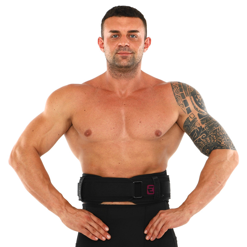 Пояс атлетичний текстильний EZOUS TRAINING BELT O-04 спинка-14см розмір S-L чорний