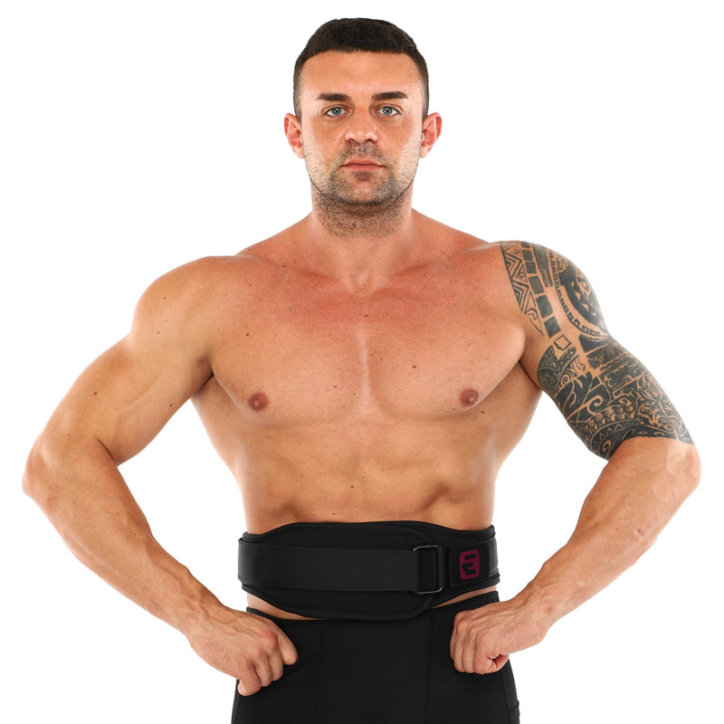 Пояс атлетичний текстильний EZOUS WEIGHT LIFTING BELT O-05 спинка-12см розмір S-L чорний