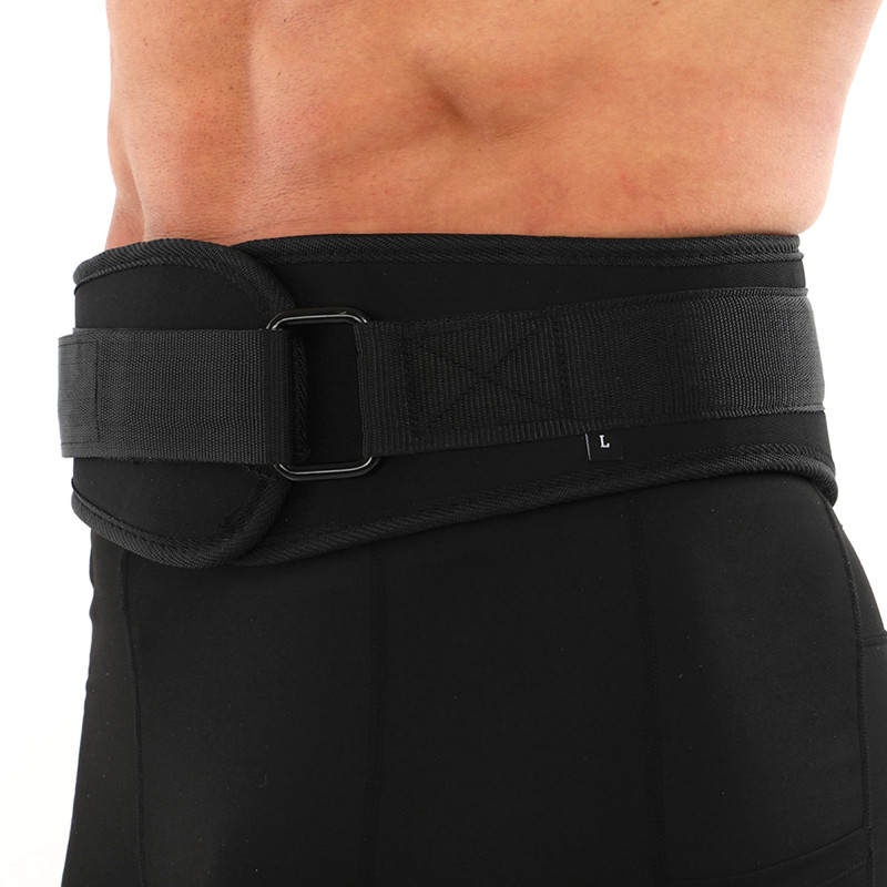 Пояс атлетичний текстильний EZOUS LIFTING BELT O-06 спинка-15см розмір S-L чорний