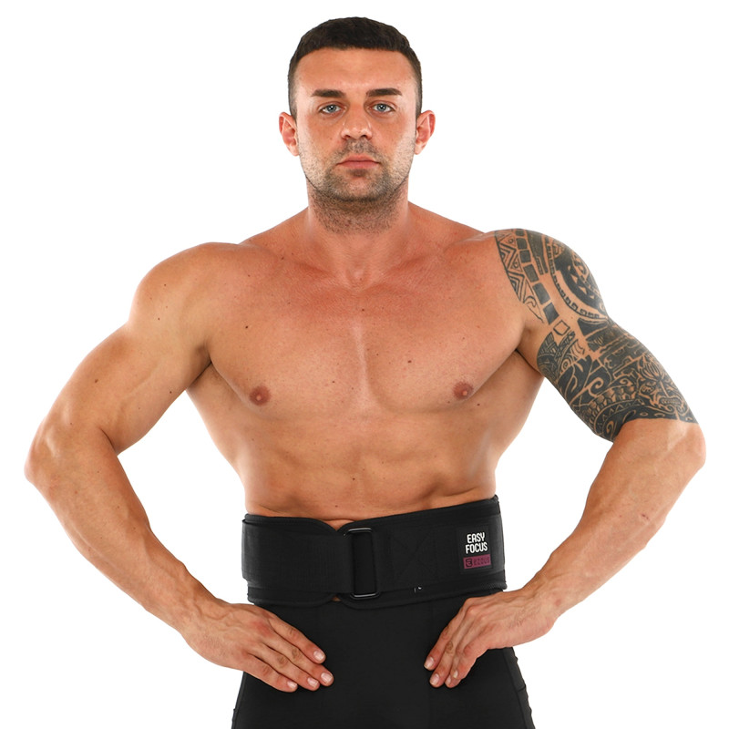Пояс атлетичний текстильний EZOUS POWER BELT ARMOR O-07 спинка-18см розмір S-L чорний