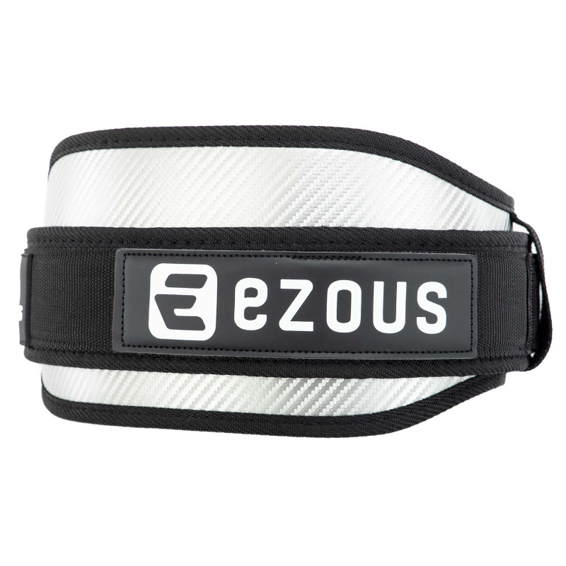 Пояс атлетичний текстильний EZOUS CARBON FIBER BELT WITH WAIST PAD O-08 спинка-16см розмір S-L чорний
