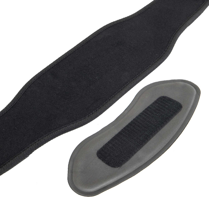 Пояс атлетичний текстильний EZOUS CARBON FIBER BELT WITH WAIST PAD O-08 спинка-16см розмір S-L чорний
