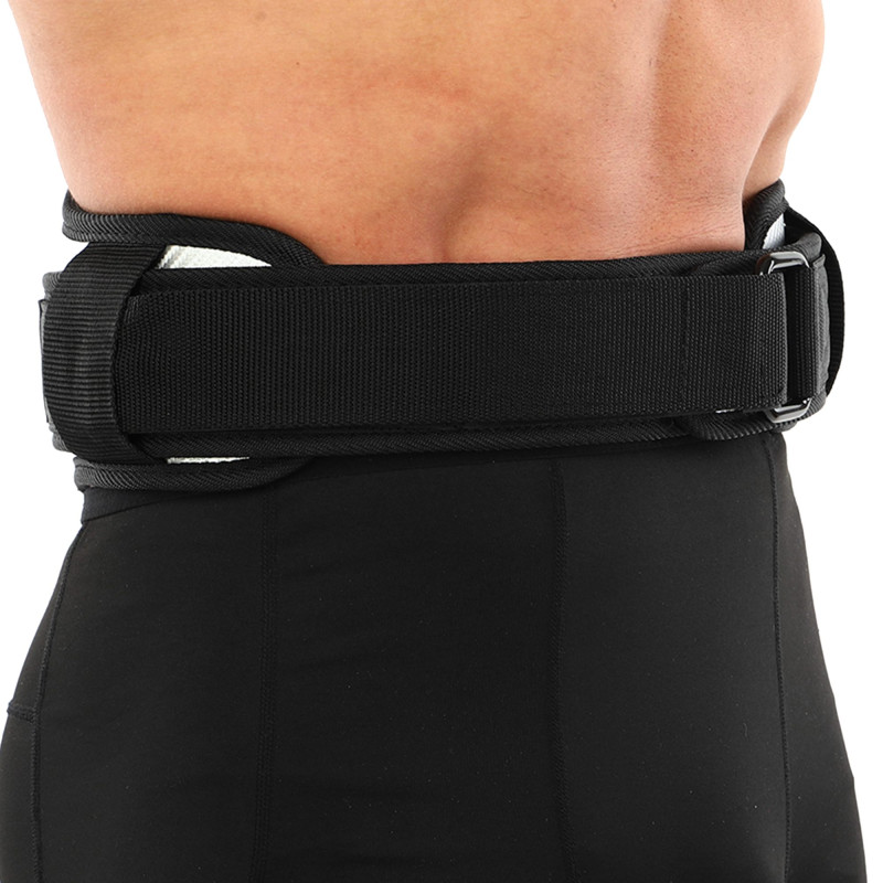 Пояс атлетичний текстильний EZOUS CARBON FIBER BELT WITH WAIST PAD O-08 спинка-16см розмір S-L чорний