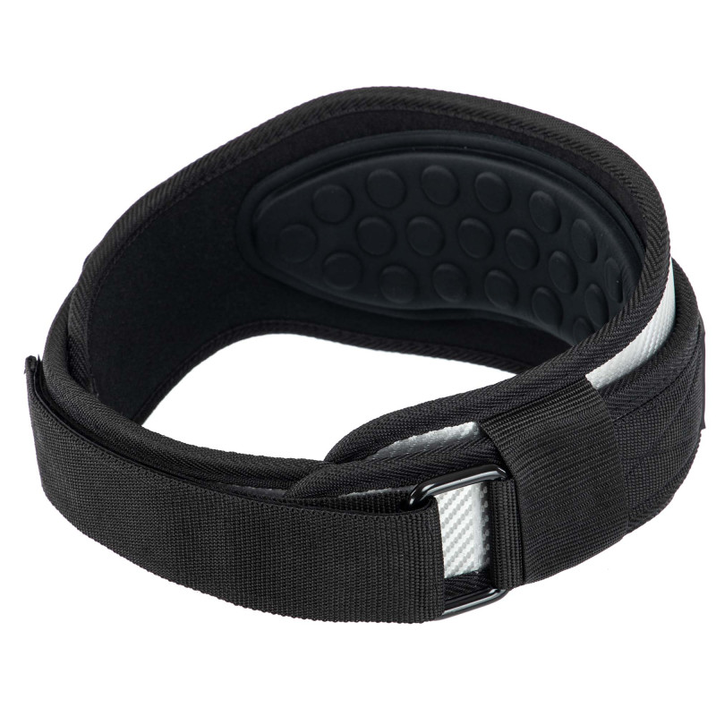 Пояс атлетичний текстильний EZOUS CARBON FIBER BELT WITH WAIST PAD O-08 спинка-16см розмір S-L чорний