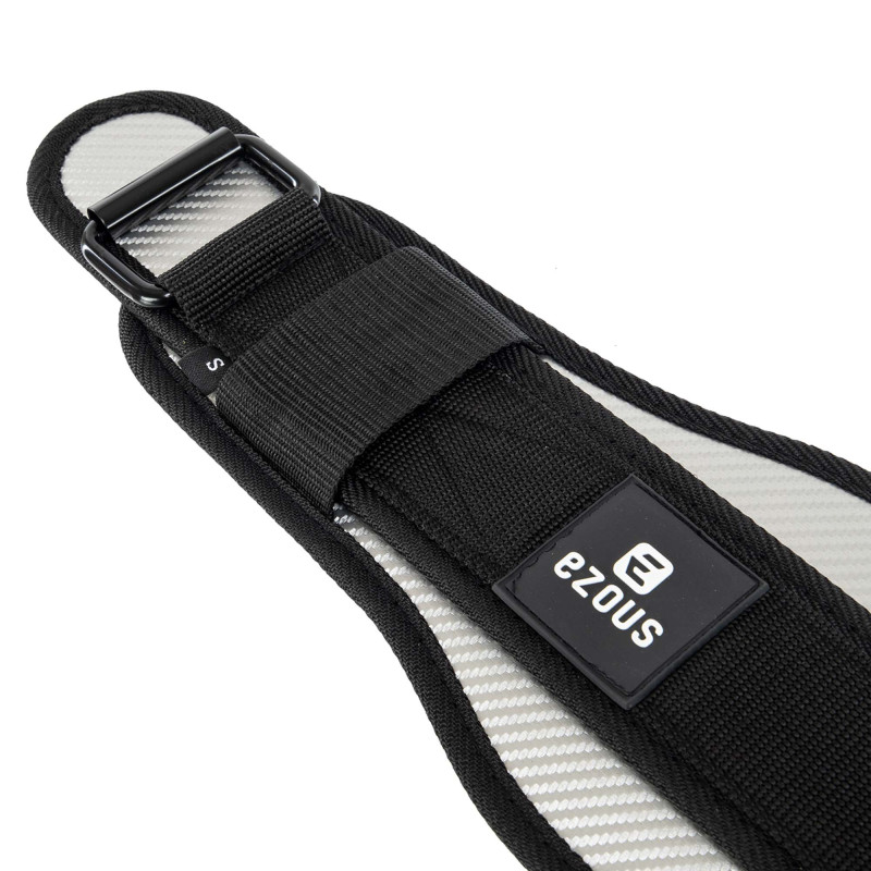 Пояс атлетичний текстильний EZOUS CARBON FIBER BELT WITH WAIST PAD O-08 спинка-16см розмір S-L чорний