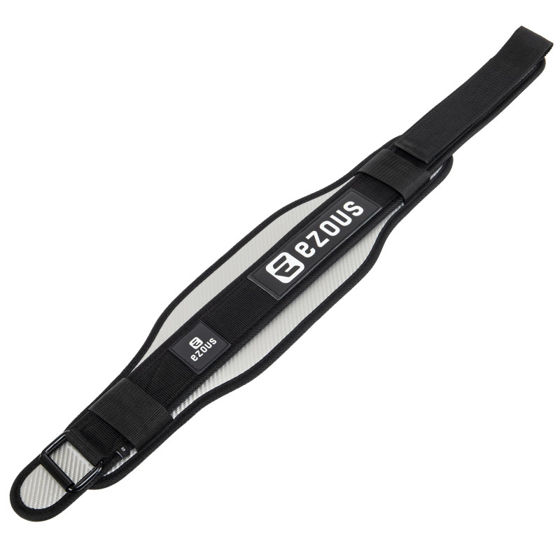 Пояс атлетичний текстильний EZOUS CARBON FIBER BELT WITH WAIST PAD O-08 спинка-16см розмір S-L чорний
