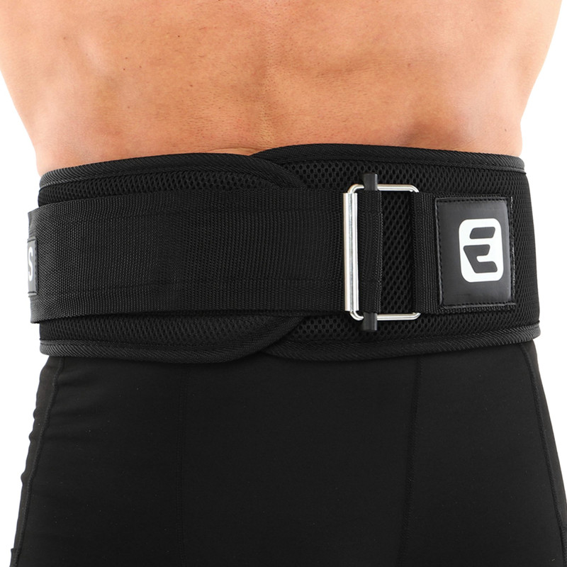 Пояс атлетичний текстильний EZOUS TRAINING BELT 2.0 O-09 спинка-17см розмір S-L чорний