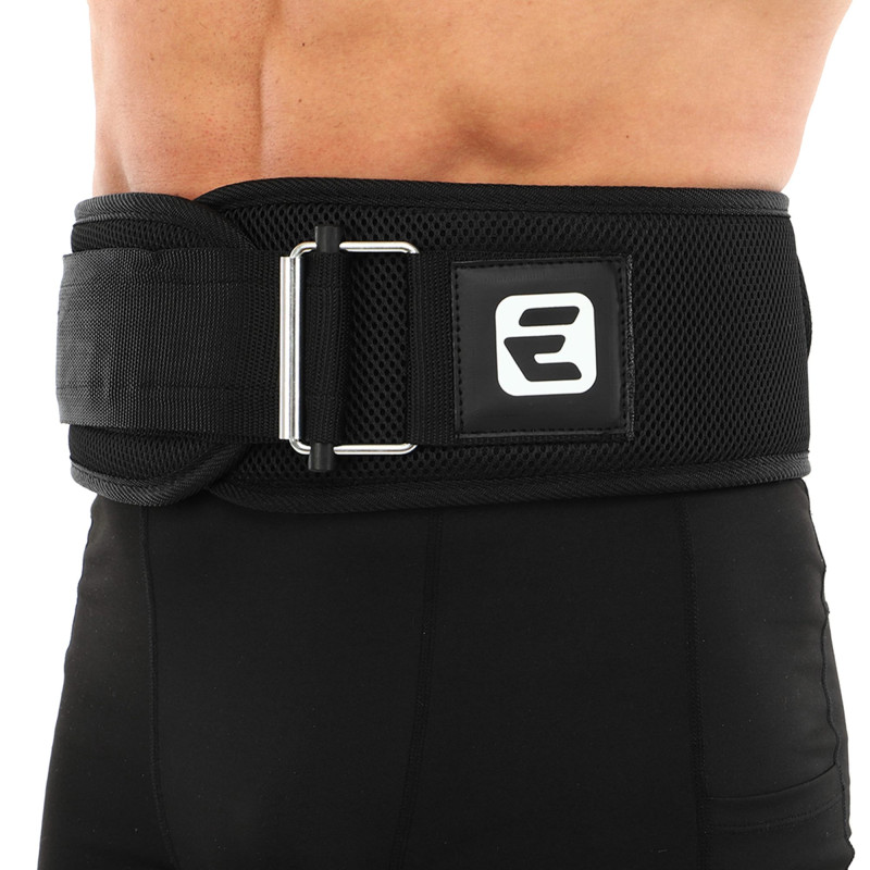 Пояс атлетичний текстильний EZOUS TRAINING BELT 2.0 O-09 спинка-17см розмір S-L чорний