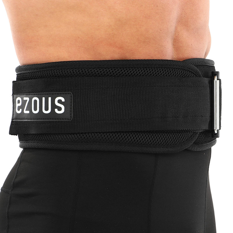 Пояс атлетичний текстильний EZOUS TRAINING BELT 2.0 O-09 спинка-17см розмір S-L чорний