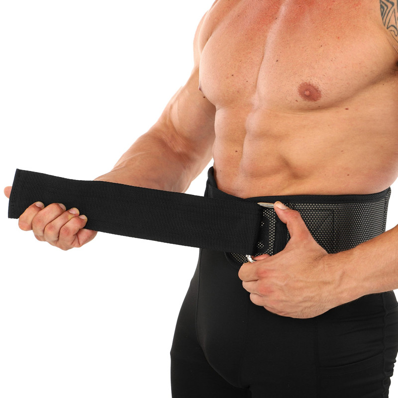 Пояс атлетичний текстильний EZOUS HARBINGER POWER BELT O-10 спинка-20см розмір S-L чорний