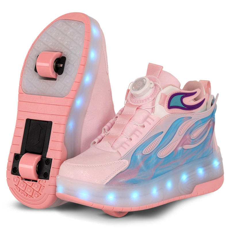 Роликові кросівки з підсвічуванням LED на двох колесах SP-Sport OB-4687 розмір 32-40 кольори в асортименті