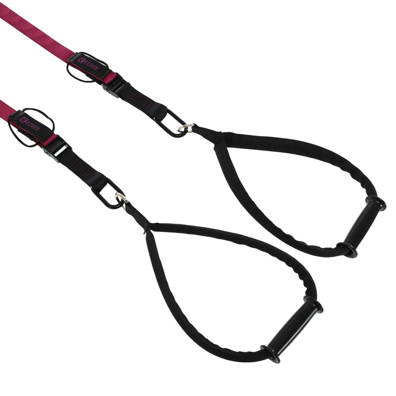 Петлі тренувальні EZOUS SUSPENSION STRAP (rip 60) F45 model P-07 чорний-фіолетовий