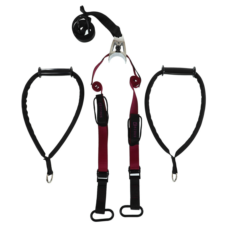 Петлі тренувальні EZOUS SUSPENSION STRAP (rip 60) F45 model P-07 чорний-фіолетовий