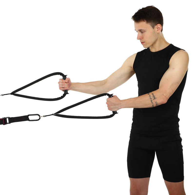 Петлі тренувальні EZOUS SUSPENSION STRAP (rip 60) F45 model P-07 чорний-фіолетовий