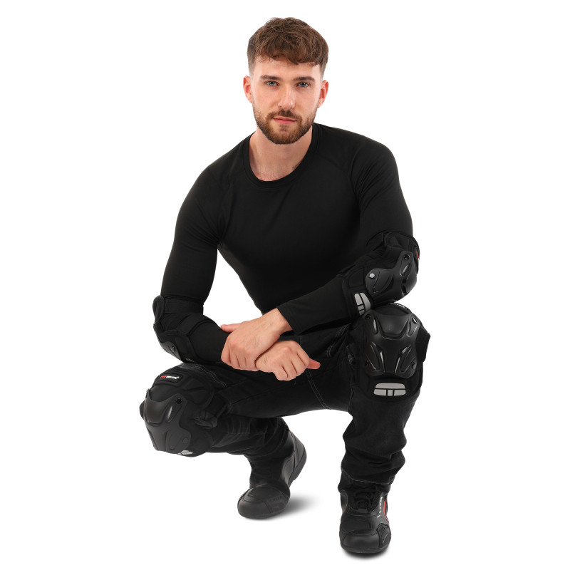 Комплект мотозахисту наколінники та налокітники PRO-BIKER P34 чорний