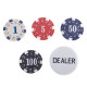Набір для покеру в кейсі з екошкіри Poker game set SP-Sport PK200L 200 фішок