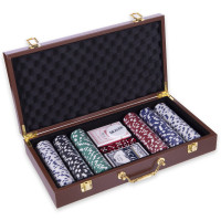 Набір для покеру в кейсі з екошкіри Poker game set SP-Sport PK300L 300 фішок