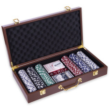 Набір для покеру в кейсі з екошкіри Poker game set SP-Sport PK300L 300 фішок