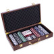 Набір для покеру в кейсі з екошкіри Poker game set SP-Sport PK300L 300 фішок