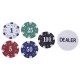 Набір для покеру в кейсі з екошкіри Poker game set SP-Sport PK300L 300 фішок