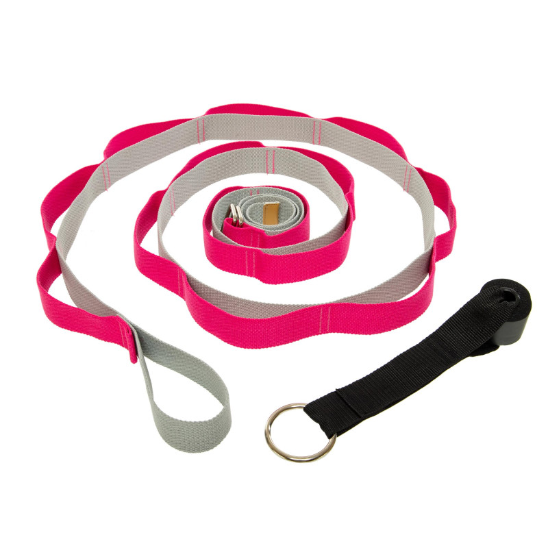 Стрічка стропа з петлями для розтяжки Stretch Strap з дверним якорем SP-Sport PL-1796 14 петель кольори в асортименті