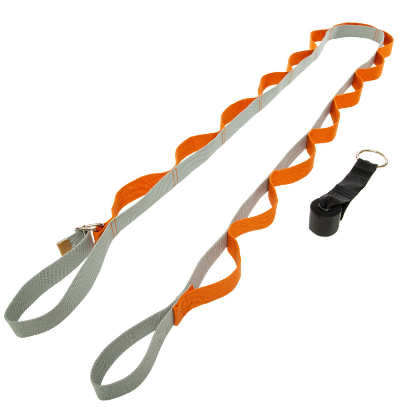Стрічка стропа з петлями для розтяжки Stretch Strap з дверним якорем SP-Sport PL-1796 14 петель кольори в асортименті