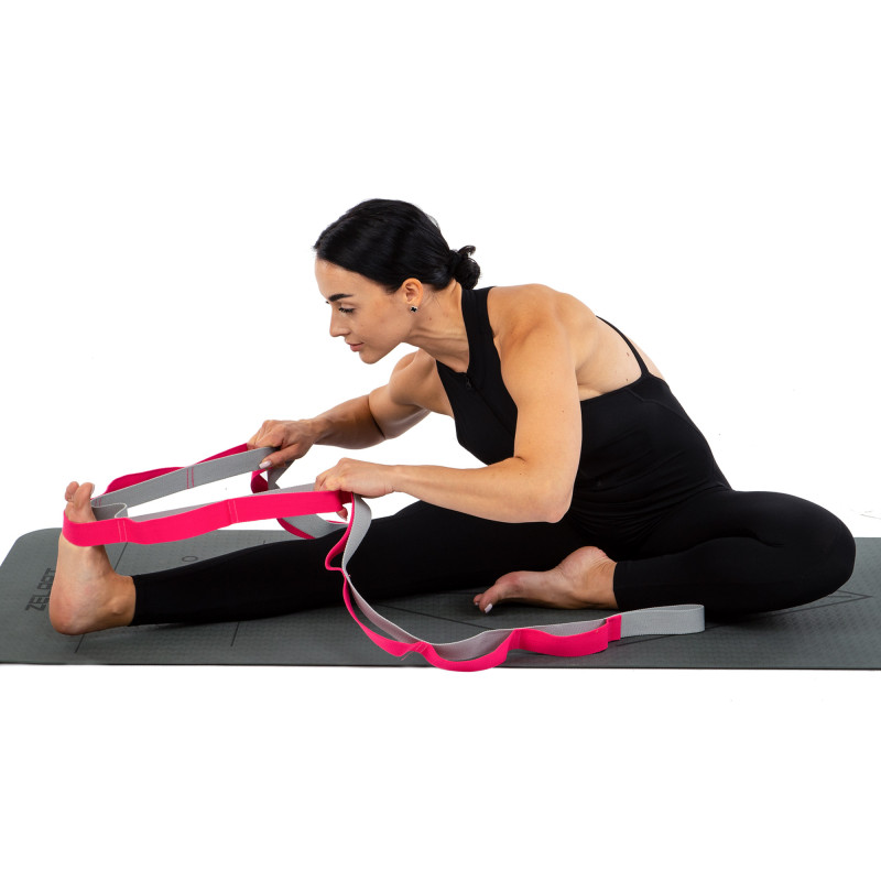Стрічка стропа з петлями для розтяжки Stretch Strap з дверним якорем SP-Sport PL-1796 14 петель кольори в асортименті