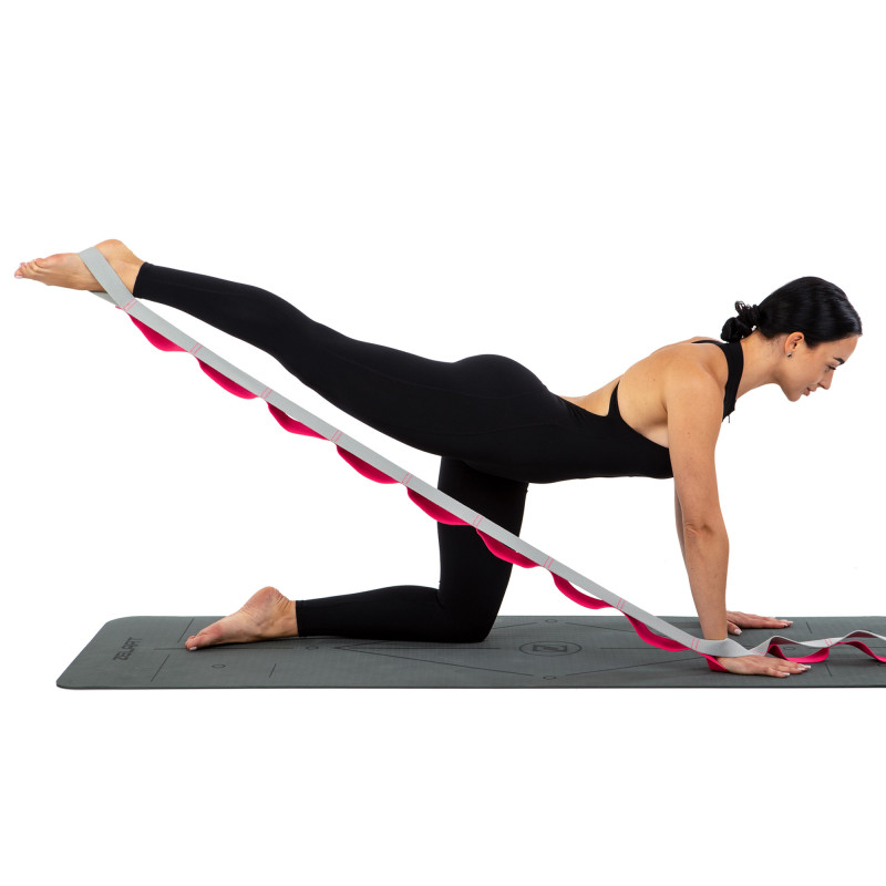 Стрічка стропа з петлями для розтяжки Stretch Strap з дверним якорем SP-Sport PL-1796 14 петель кольори в асортименті