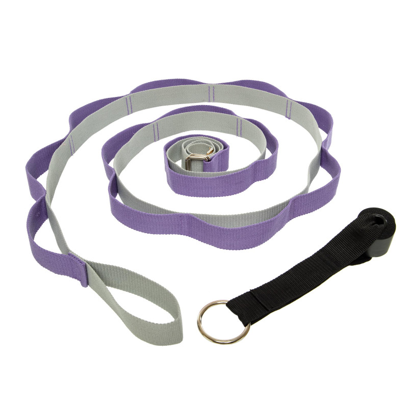 Стрічка стропа з петлями для розтяжки Stretch Strap з дверним якорем SP-Sport PL-1796 14 петель кольори в асортименті
