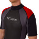Гідрокостюм короткий для серфінгу та водних лиж чоловічий LEGEND PL-6407 3мм чорний-червоний-сірий