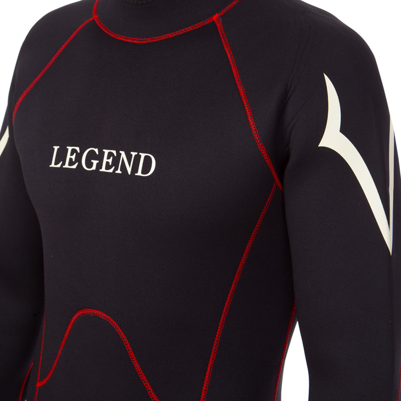 Гідрокостюм довгий чоловічий LEGEND PL-6511-1 3мм чорний-червоний