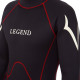 Гідрокостюм довгий чоловічий LEGEND PL-6511-1 3мм чорний-червоний