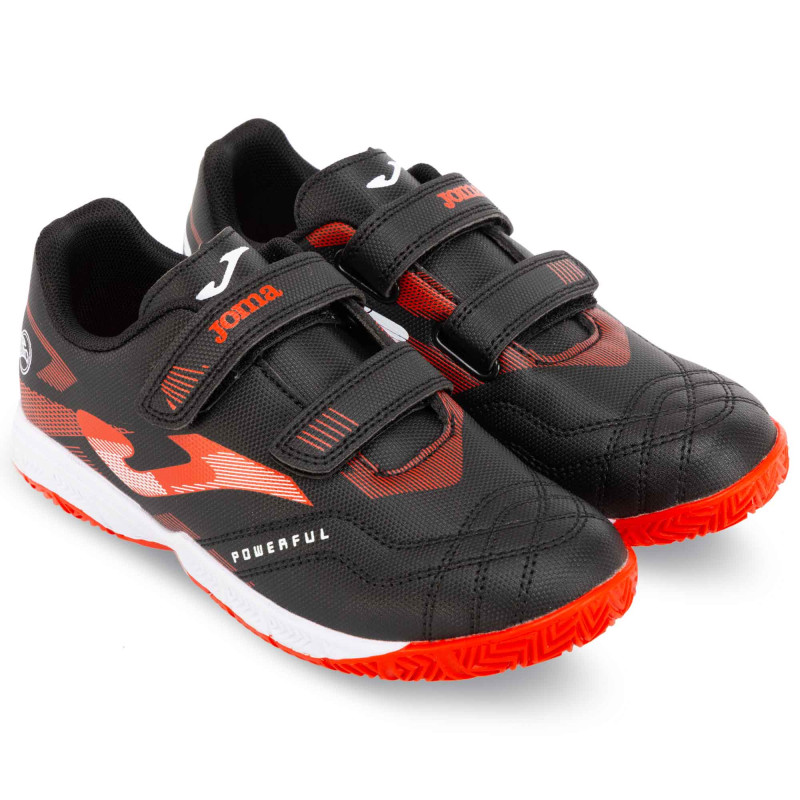 Футзалки взуття для міні-футболу дитяча Joma POWERFULL POJW2501INV розмір 29-34 чорний-червоний
