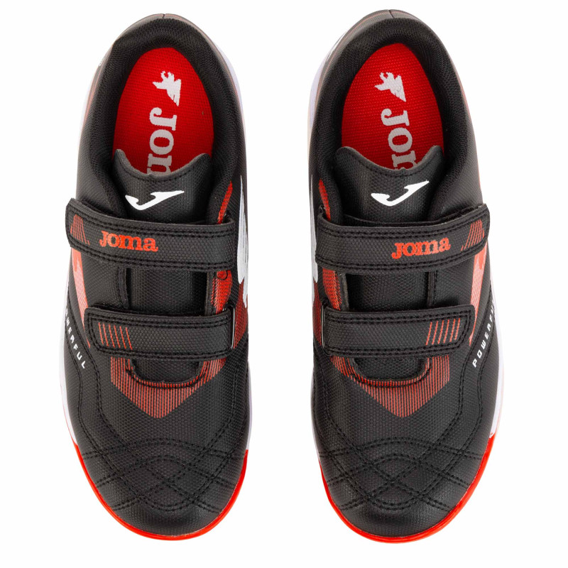 Футзалки взуття для міні-футболу дитяча Joma POWERFULL POJW2501INV розмір 29-34 чорний-червоний