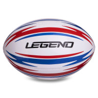 М'яч для регбі юніорський LEGEND R-3289 розмір 4 білий-червоний-синій