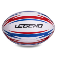М'яч для регбі юніорський LEGEND R-3289 розмір 4 білий-червоний-синій