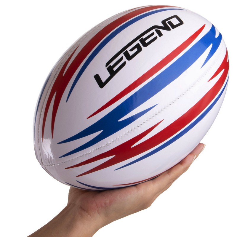 М'яч для регбі дитячий LEGEND R-3290 розмір 3 білий-червоний-синій